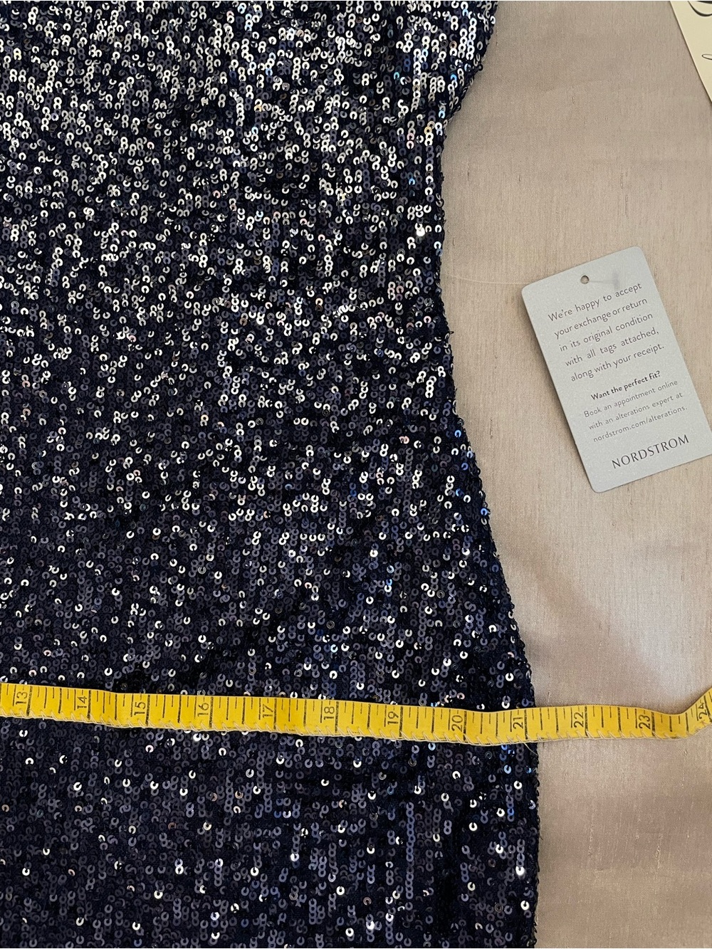 Eliza J NWT 40% off retail! Navy Ombre Sequin V-Neck Sheath Dress Size 16 - Picture 11 of 11